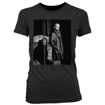 Bruce Willis Women's Junior Cut Crewneck T-Shirt