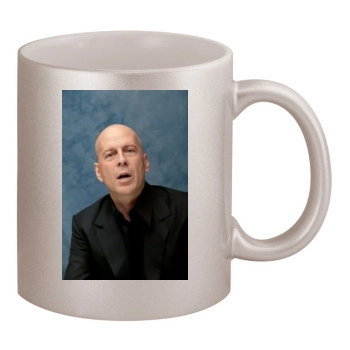 Bruce Willis 11oz Metallic Silver Mug