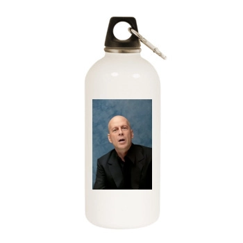 Bruce Willis White Water Bottle With Carabiner