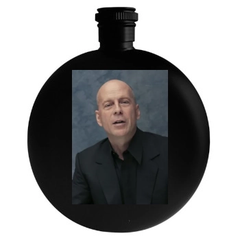 Bruce Willis Round Flask