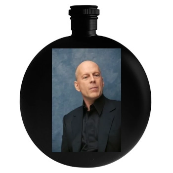 Bruce Willis Round Flask