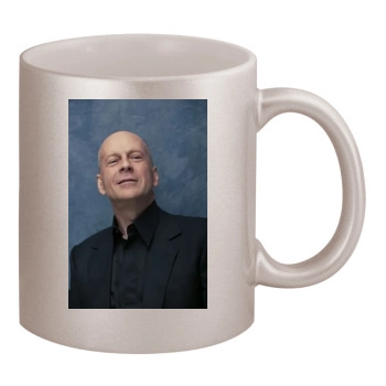 Bruce Willis 11oz Metallic Silver Mug