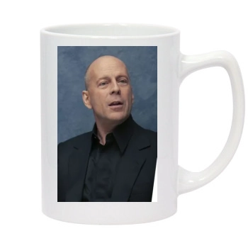 Bruce Willis 14oz White Statesman Mug