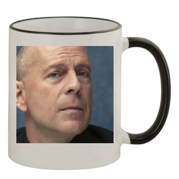 Bruce Willis 11oz Colored Rim & Handle Mug