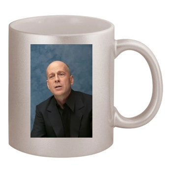 Bruce Willis 11oz Metallic Silver Mug