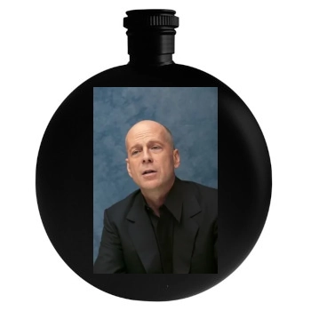 Bruce Willis Round Flask