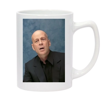 Bruce Willis 14oz White Statesman Mug