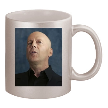 Bruce Willis 11oz Metallic Silver Mug