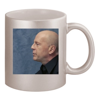 Bruce Willis 11oz Metallic Silver Mug