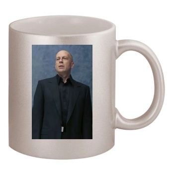 Bruce Willis 11oz Metallic Silver Mug