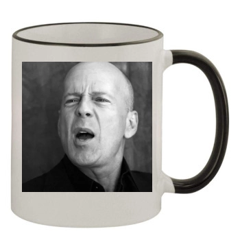 Bruce Willis 11oz Colored Rim & Handle Mug