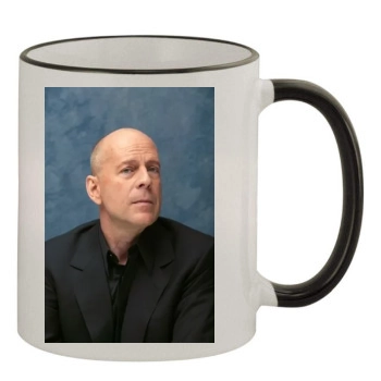 Bruce Willis 11oz Colored Rim & Handle Mug