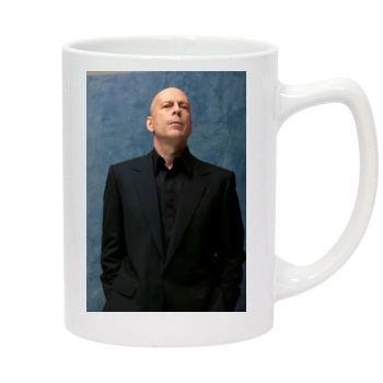 Bruce Willis 14oz White Statesman Mug