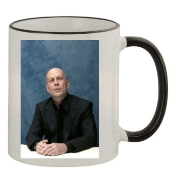 Bruce Willis 11oz Colored Rim & Handle Mug