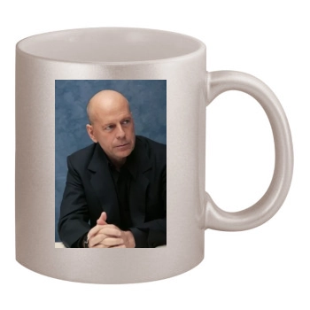 Bruce Willis 11oz Metallic Silver Mug