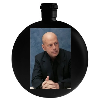 Bruce Willis Round Flask