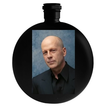 Bruce Willis Round Flask