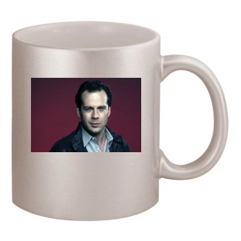 Bruce Willis 11oz Metallic Silver Mug