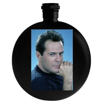 Bruce Willis Round Flask