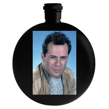 Bruce Willis Round Flask