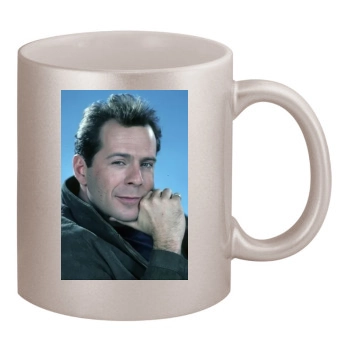 Bruce Willis 11oz Metallic Silver Mug