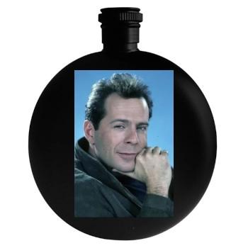 Bruce Willis Round Flask