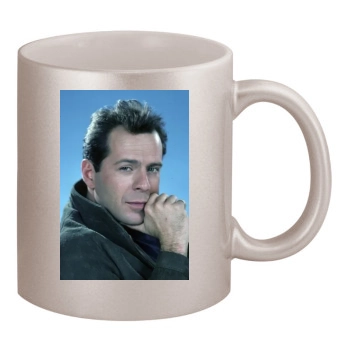 Bruce Willis 11oz Metallic Silver Mug