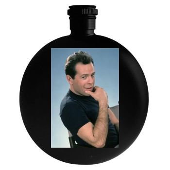 Bruce Willis Round Flask