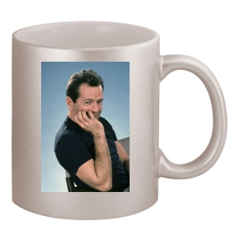 Bruce Willis 11oz Metallic Silver Mug