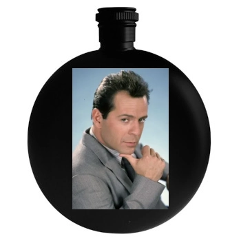 Bruce Willis Round Flask