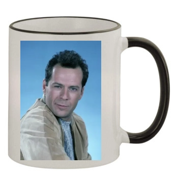 Bruce Willis 11oz Colored Rim & Handle Mug