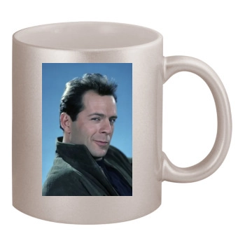 Bruce Willis 11oz Metallic Silver Mug