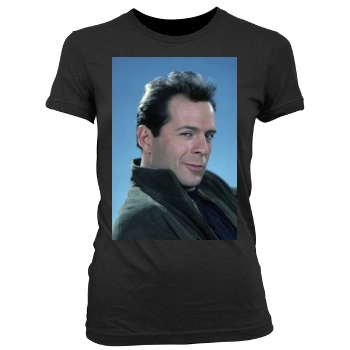 Bruce Willis Women's Junior Cut Crewneck T-Shirt