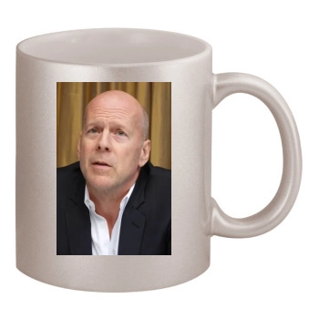 Bruce Willis 11oz Metallic Silver Mug