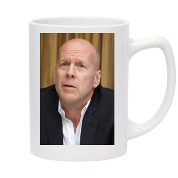 Bruce Willis 14oz White Statesman Mug