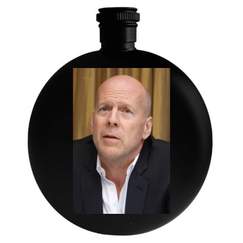 Bruce Willis Round Flask