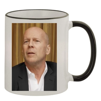 Bruce Willis 11oz Colored Rim & Handle Mug