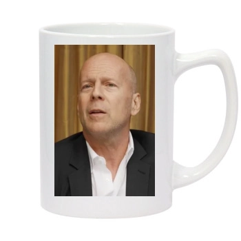 Bruce Willis 14oz White Statesman Mug