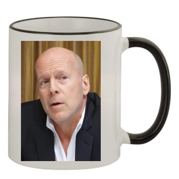 Bruce Willis 11oz Colored Rim & Handle Mug