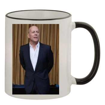 Bruce Willis 11oz Colored Rim & Handle Mug