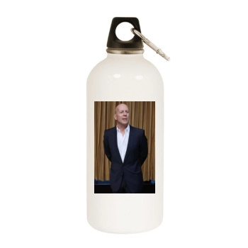 Bruce Willis White Water Bottle With Carabiner