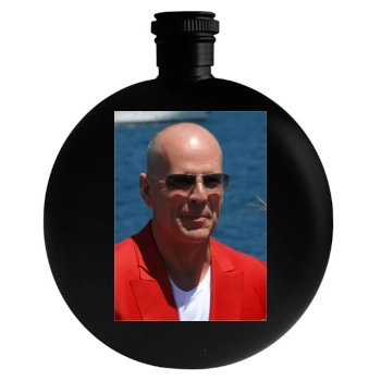 Bruce Willis Round Flask