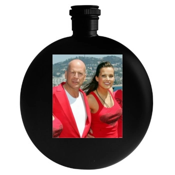 Bruce Willis Round Flask