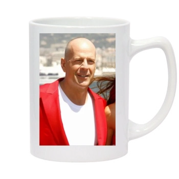 Bruce Willis 14oz White Statesman Mug