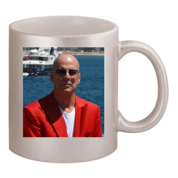 Bruce Willis 11oz Metallic Silver Mug