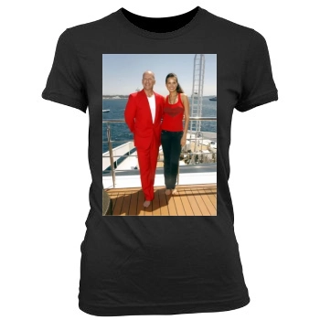 Bruce Willis Women's Junior Cut Crewneck T-Shirt