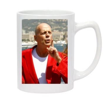 Bruce Willis 14oz White Statesman Mug