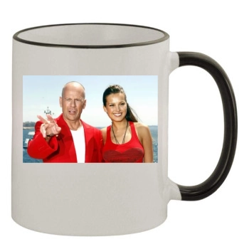 Bruce Willis 11oz Colored Rim & Handle Mug