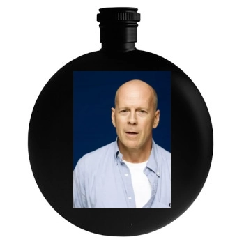 Bruce Willis Round Flask