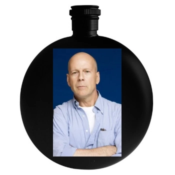 Bruce Willis Round Flask